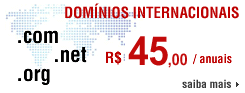 Registro de Dom�nios Internacionais